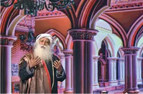  ??  ?? Jaggi Vasudev, the founder of Isha Foundation, says major rivers are rapidly drying up or turning toxic with pollution