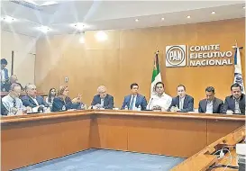  ?? Foto: Agencia El Universal ?? La reunión de la Comisión Permanente del Comité Ejecutivo Nacional (CEN) del PAN inició ayer por la tarde y se extendió hasta cerca de la medionoche. /