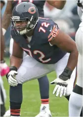  ?? JONATHAN DANIEL/GETTY IMAGES ?? The Bears released right tackle Bobby Massie (left) and left tackle Charles Leno.