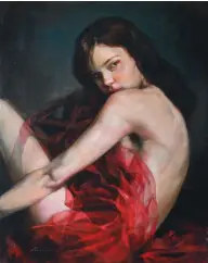  ??  ?? 2
Dance in Red, oil on canvas, 20 x 16"