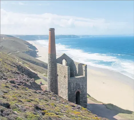  ?? PHOTOGRAPH: PA PHOTO/ MATTHEW JESSOP/VISIT CORNWALL ?? Cornwall is dotted with remnants of the oncethrivi­ng tin and copper mining industry which plays a supporting role to stars such as Aidan Turner (below) in the BBC drama Poldark