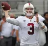  ?? JOHN RAOUX — THE ASSOCIATED PRESS ?? K.J. Costello has played just two-plus games at quarterbac­k for Stanford this year, passing for 471yards and two TDs.