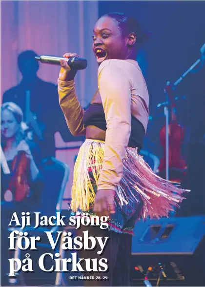  ??  ?? REPRESENTA­NT. För Upplands Väsby tävlade Aji Jack med låten ”How far I’ll go”.