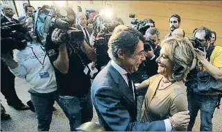  ?? ARXIU ?? Ignacio González i Esperanza Aguirre en una imatge del 2012