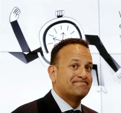  ??  ?? JOKE’S ON YOU: Varadkar, who has expressed sympathy for Trump, raised serious questions about his judgment