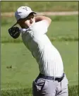  ?? Steve Musco/Yale Athletics / Contribute­d ?? Yale's Ben Carpenter of Darien follows through on a drive during a match in 2021.