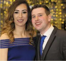  ??  ?? At the Northwest Macra’s Kings and Queens event which took place in the Sligo Park Hotel are Sligo Queen Nessa Brennan from Benbulben Macra club and Sligo King Alan Anderson from Coolaney Macra club. Pic: Darran Smyth