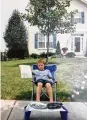  ?? ?? Nathan Minns as a child in front of his Centervill­e home. He quickly abandoned his lemonade stand and instead decided to try to sell interestin­g rocks and sticks he found in his backyard.