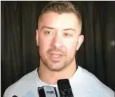  ?? RON SEYMOUR/The Daily Courier ?? Josh Gorges, who captained the Kelowna Rockets to their 2004 Memorial Cup championsh­ip, was at Prospera Place on Thursday as the team announced it will bid for the 2020 tournament.