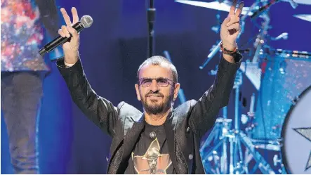  ?? GREG SOUTHAM/EDMONTON JOURNAL ?? Ringo Starr performs with his All-Starr Band at the Jubilee on Monday.