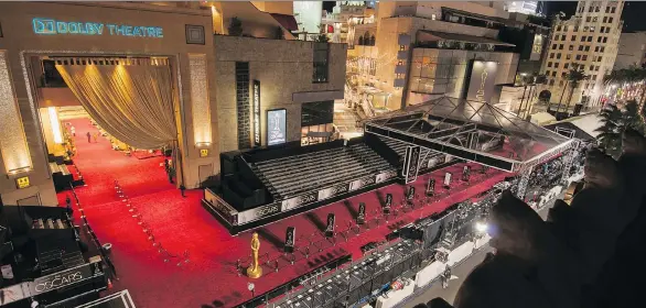  ??  ?? On Oscar night, the red carpet at the Dolby Theatre is a popular place for stars to congregate as they struggle to make their way through hordes of internatio­nal media so they can enjoy the free booze inside. As soon as the show starts, it turns into a...