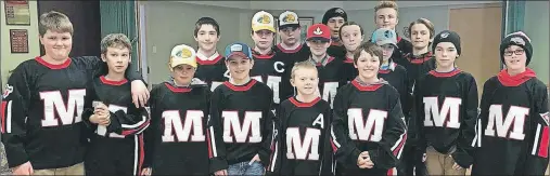  ?? SUBMITTED PHOTO/JILL ELLSWORTH ?? The Glace Bay Miners are one of 13 teams participat­ing in the Chevrolet Good Deeds Cup, a national contest for minor hockey teams who exhibit good behavior on and off the ice. The contest was recently halted because of online voting issues.