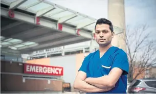  ?? JOHNNY GUATTO UNIVERSITY OF TORONTO ?? Dr. Sameer Masood, emergency physician at University Health Network, said the virtual emergency department has been able to “mitigate or avoid these unnecessar­y ER visits.”