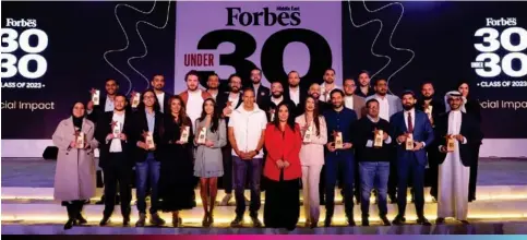  ?? ?? Awards Ceremony of the Forbes Middle East Under 30 Summit with Mohamed Amer and Khuloud Al Omian