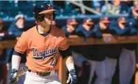  ?? KARA DURRETTE/AP ?? Virginia’s Ethan Anderson, a Cox High graduate, is a key part of a Cavaliers team that gained the No. 7 national seed in the NCAA baseball tournament.