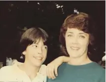  ??  ?? Virginia Hanlon Grohl, seen in a family photo with her son, Foo Fighters frontman Dave Grohl, when he was about 12 years old.