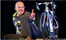  ?? DAVID WALKER/STUFF ?? One of New Zealand’s best-known actors, Mark Hadlow, will be bringing his one-man show about a middle-aged man in lycra to Palmerston North in 2019.