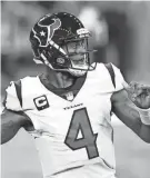  ?? MEHTA/USA TODAY SPORTS RAJ ?? The Houston Texans soon will be added as defendants to many of the lawsuits filed by women against Deshaun Watson The amended lawsuits will make the argument that the Texans, Watson's former team, knew or should have known about his alleged sexual misconduct.