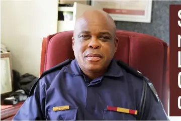  ??  ?? SMELLING A RAT: Kanye Police Station Commander Mmoloki Mogale says they are still trying to work out what could have caused the fire