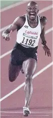  ?? NICK DIDLICK/ VANCOUVER ?? Sprinter Donovan Bailey captured Canada’s heart when he won double gold at the 1996 Atlanta Olympics.