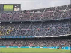  ??  ?? ANIMACIÓN. El Barça espera un Camp Nou lleno.