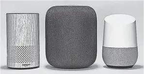  ?? JACKSON RUCKAR/REVIEWED.COM ?? Whether on the Amazon Echo, Apple HomePod or Google Home, users of smart speakers ask for music more than anything else.