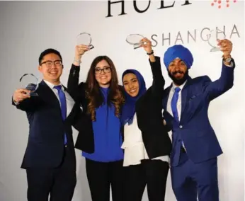  ?? HULT PRIZE FOUNDATION ?? Joseph Truong, left, Vasiliki Belegrinis, Amal Naufer and Akash Sidhu of York’s University’s Team Empower.