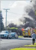  ?? PHOTOS / ANDREW WARNER, SUPPLIED ?? Seven fire trucks responded.