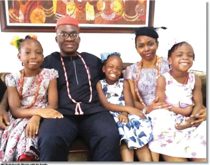  ??  ?? Obi Ifechukwud­e Okonjo with his family