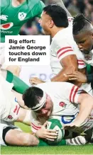  ?? ?? Big effort: Jamie George touches down for England