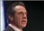  ?? HANS PENNINK — THE ASSOCIATED PRESS ?? New York Gov. Andrew Cuomo delivers his state of the state address.