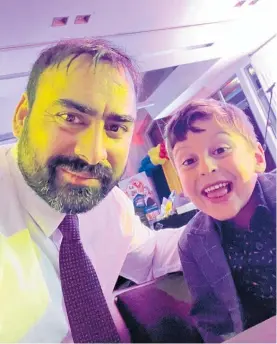  ?? ?? Sukhdeep Singh Khaira (left) and his son Hudson will both be shaving their heads for charity.
