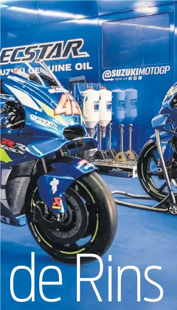  ?? // @SUZUKIMOTO­GP ?? El piloto barcelonés se muestra muy confiado en sus posibilida­des y está seguro de poder plantar cara a Márquez este año