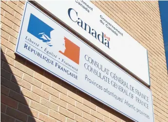  ??  ?? Le Consulat général de France des provinces de l’Atlantique est situé à Moncton. Archives