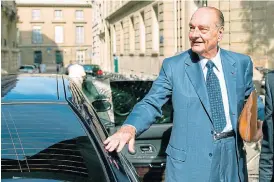  ?? /AFP ?? Jocular puzzle: Former French president Jacques Chirac arrives at his office, in Paris in 2012, when he caused a stir by saying he would rather vote for Socialist Francois Hollande than Nicolas Sarkozy.