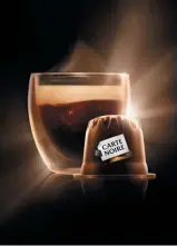  ??  ?? Les capsules Espresso Carte Noire vous font découvrir leur collection Espresso Intense, quatre intensités de cafés au goût puissant en bouche et
aux arômes riches et complexes. L’espresso intensité N°10 évoque de subtiles notes fruitées, l’espresso...