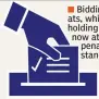  ??  ?? Bidding for gram panchayats, which would avoid the holding of elections, will now attract a jail term and penalty. It’s been a longstandi­ng practice to bid for gram panchayats and the highest bidders are elected unopposed.