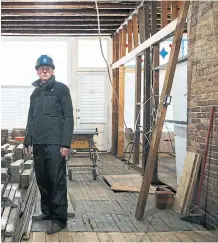  ?? COLE BURSTON FOR THE TORONTO STAR ?? Robert Ulicki inside the possible future daycare site. With the final status uncertain, some of his proposed constructi­on plans have been accepted by the city, but a basement exit has not.