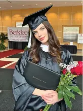  ?? Instagram ?? Sonia Ammar posted snaps from her graduation wearing a cap and gown.