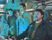  ??  ?? Billy Crudup, James Franco (in a preview cameo) and Danny McBride join the crew of the USCSS Covenant.