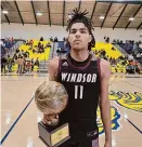  ?? Joe Morelli/Hearst Connecticu­t Media ?? Windsor’s Anthony Williams had 18 points and eight rebounds in the Warriors’ 52-49 win over Conard in the GHPA High School Classic at Trinity College Dec. 16.