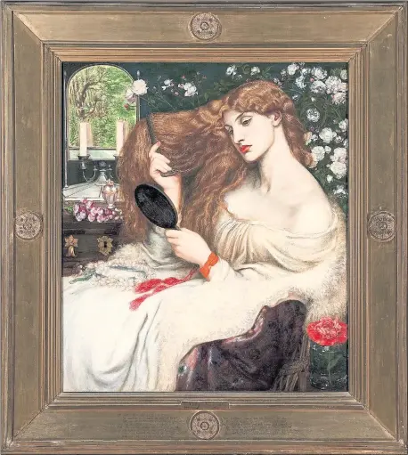  ?? FINE ARTS MUSEUMS OF SAN FRANCISCO ?? Above: Dante Gabriel Rossetti’s “Lady Lilith” is included in Legion of Honor Museum exhibit “Truth and Beauty: The Pre-Raphaelite­s and the Old Masters.” The museum is holding a costume party inspired by the exhibit on Aug. 25.