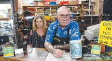  ?? Picture: STEWART MCLEAN ?? CRIME RISE: Theo's Shoe Hospital owners Monica and Alan McLeod say crime is crippling business.