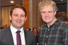  ??  ?? John McGahon and Mark Dearey at the election count.