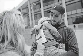  ?? [PHOTO BY BRYAN TERRY, THE OKLAHOMAN] ?? After accompanyi­ng her son Harrison in the children’s race, Keri Young has now completed all five Oklahoma City Memorial Marathon races.