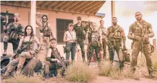  ?? COURTESY OF DAVE BAUTISTA/ INSTAGRAM ?? The cast of Netflix’s “Army of the Dead,” which began filming in Albuquerqu­e after months of pre-production.