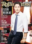  ?? THE CANADIAN PRESS ?? Prime Minister Justin Trudeau is the cover story for this week’s issue of Rolling Stone.