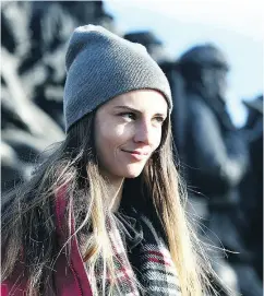  ?? DAVE ABEL / POSTMEDIA NEWS ?? Lindsay Shepherd, pictured at Wilfrid Laurier in 2017, has been an activist for freedom of expression.