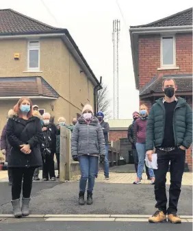  ??  ?? Residents of Ashton in Bristol watched a huge mast be erected next to their homes