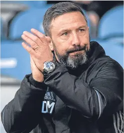  ?? Picture: SNS Group. ?? Derek McInnes: confident his side will bounce back from Saturday’s defeat to clinch second place.